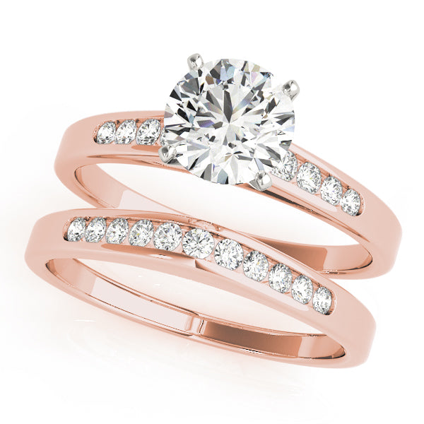 Single Row Channel Set Diamond Engagement Ring · 0.13 ct tw