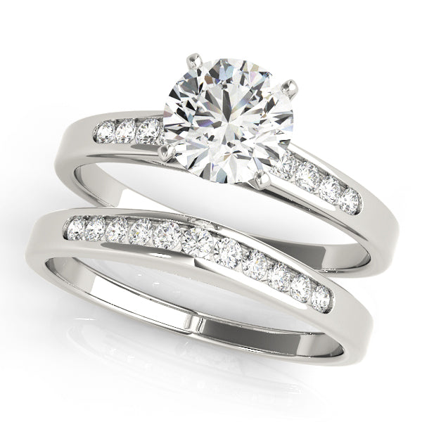 Single Row Channel Set Diamond Engagement Ring · 0.13 ct tw