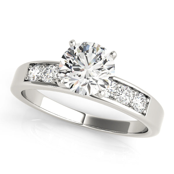 Single Row Channel Set Diamond Engagement Ring · 0.36 ct tw