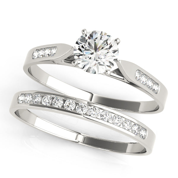 Single Row Channel Set Diamond Engagement Ring · 0.06 ct tw