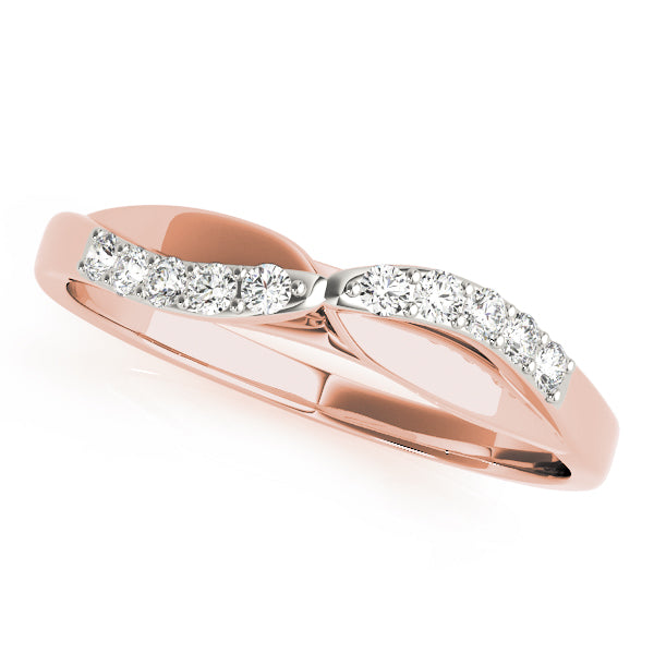 Curved Diamond Wedding Band · 0.10 ct tw