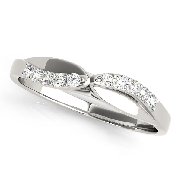 Curved Diamond Wedding Band · 0.10 ct tw