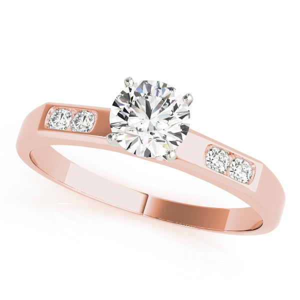 Single Row Channel Set Diamond Engagement Ring · 0.10 ct tw