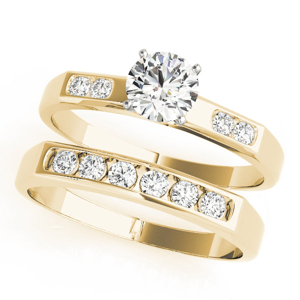 Single Row Channel Set Diamond Engagement Ring · 0.10 ct tw