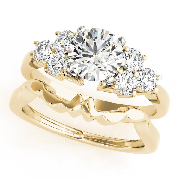 Cluster Sides Diamond Engagement Ring · 0.54 ct tw