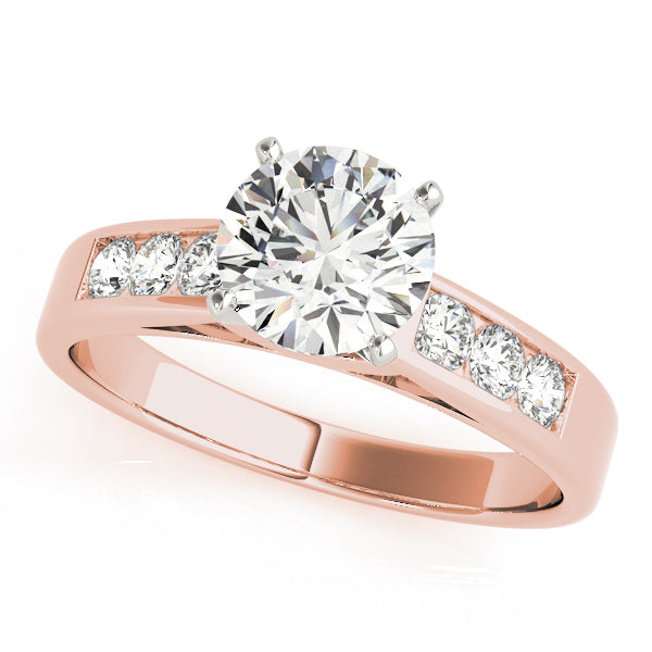 Single Row Channel Set Diamond Engagement Ring · 0.30 ct tw