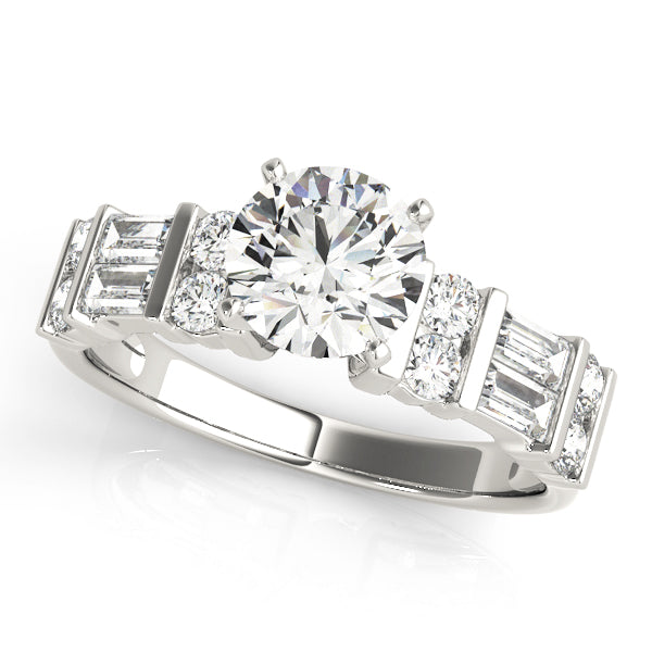 Baguette Fancy Shape Diamond Engagement Ring · 0.64 ct tw