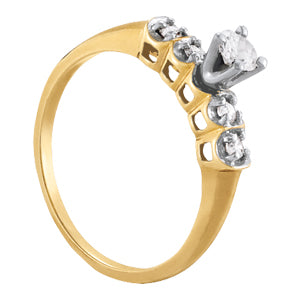 Single Row Prong Set Diamond Engagement Ring · 0.10 ct tw