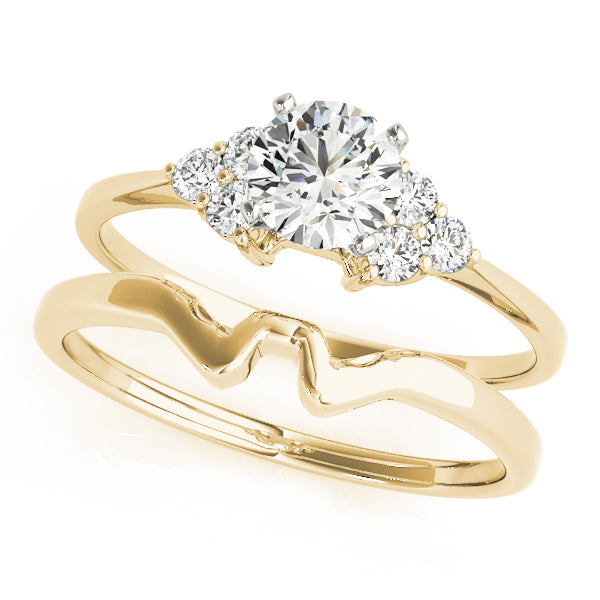 Cluster Sides Diamond Engagement Ring · 0.18 ct tw