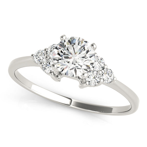 Cluster Sides Diamond Engagement Ring · 0.18 ct tw