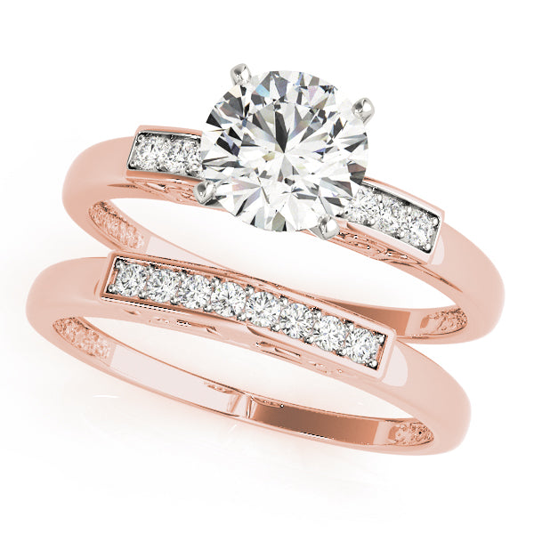 Single Row Channel Set Diamond Engagement Ring · 0.06 ct tw
