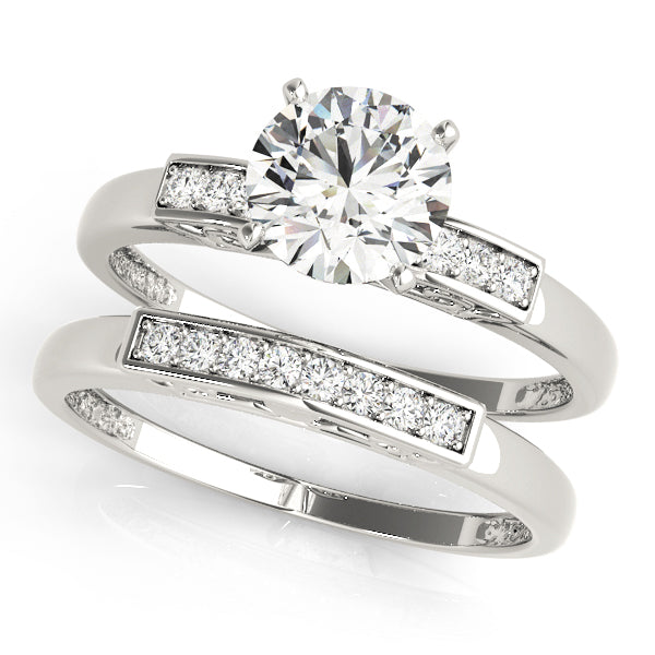 Single Row Channel Set Diamond Engagement Ring · 0.06 ct tw