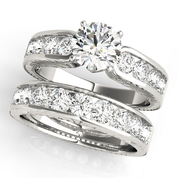 Single Row Channel Set Diamond Engagement Ring · 0.72 ct tw