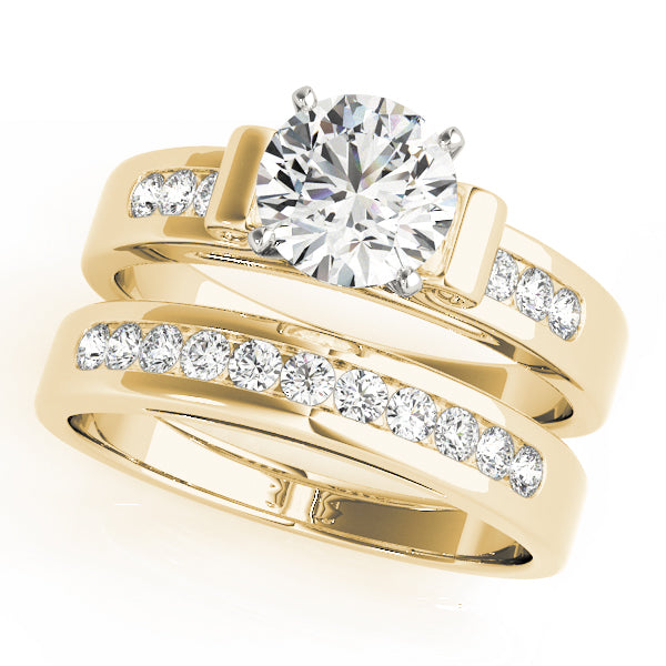 Single Row Channel Set Diamond Engagement Ring · 0.12 ct tw