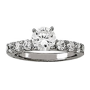 Single Row Prong Set Diamond Engagement Ring · 0.54 ct tw