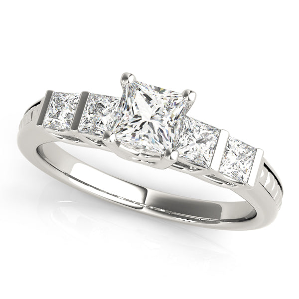 Square Fancy Shape Baguette Diamond Engagement Ring · 1.17 ct tw