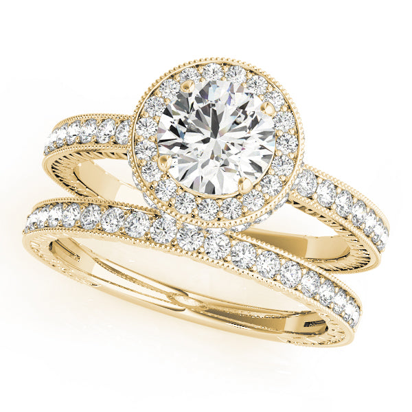 Round Halo Diamond Engagement Ring · 1.45 ct tw