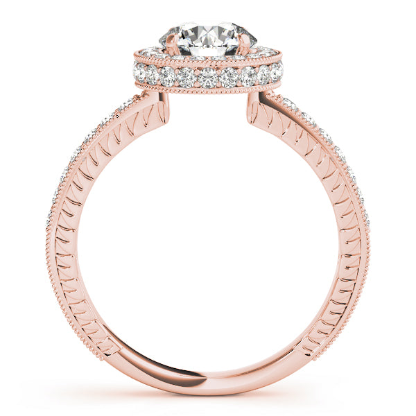 Round Halo Diamond Engagement Ring · 1.45 ct tw