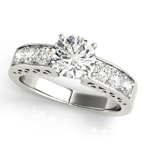Single Row Channel Set Diamond Engagement Ring · 0.48 ct tw