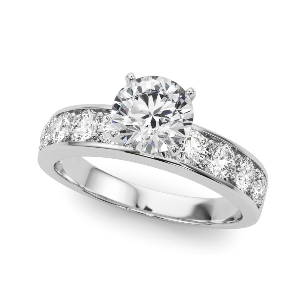Single Row Channel Set Diamond Engagement Ring · 0.80 ct tw
