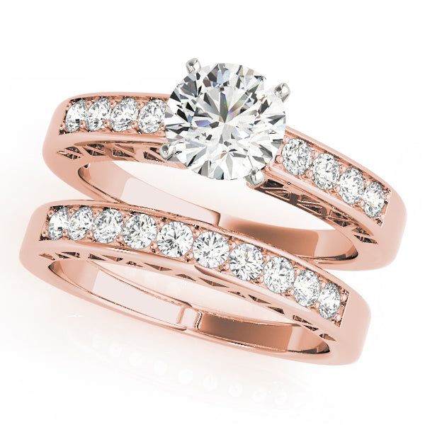 Single Row Channel Set Diamond Engagement Ring · 0.24 ct tw