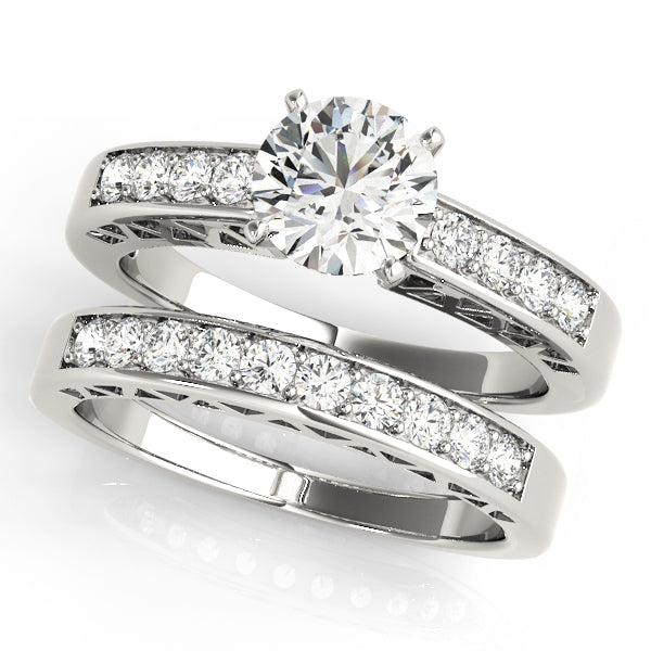 Single Row Channel Set Diamond Engagement Ring · 0.24 ct tw