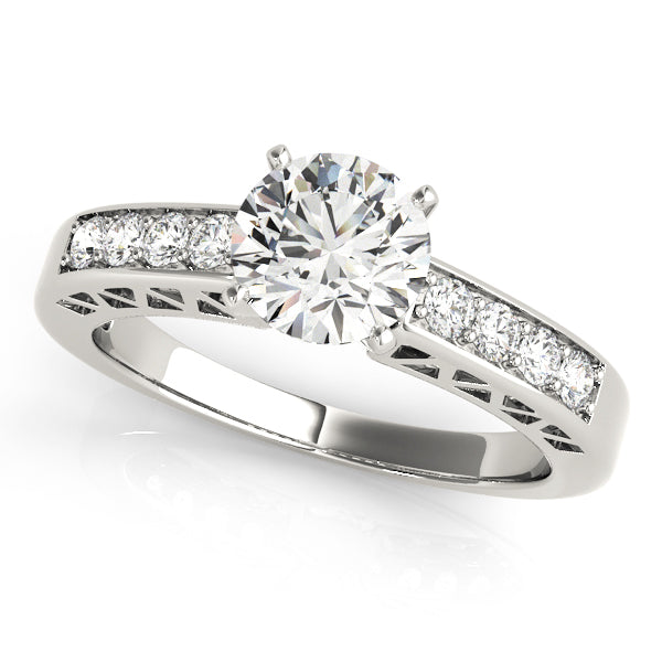 Single Row Channel Set Diamond Engagement Ring · 0.24 ct tw