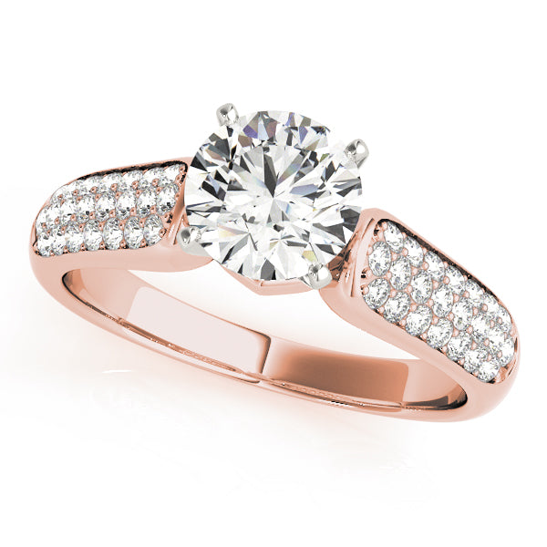 Pave Diamond Engagement Ring · 0.33 ct tw
