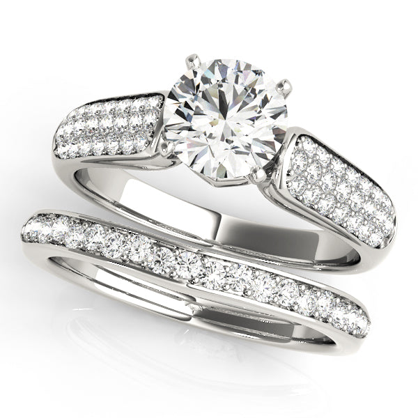 Pave Diamond Engagement Ring · 0.33 ct tw