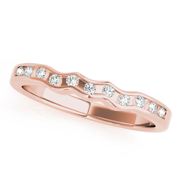 Curved Diamond Wedding Band · 0.11 ct tw