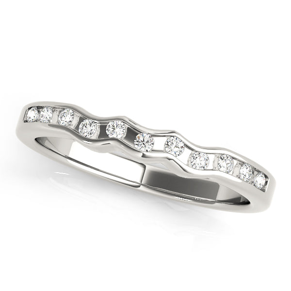 Curved Diamond Wedding Band · 0.11 ct tw