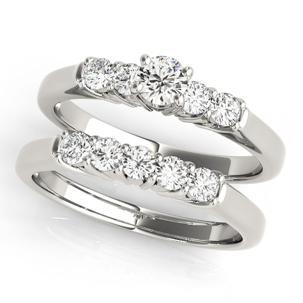 Round Single Row Prong Set Diamond Engagement Ring · 0.70 ct tw