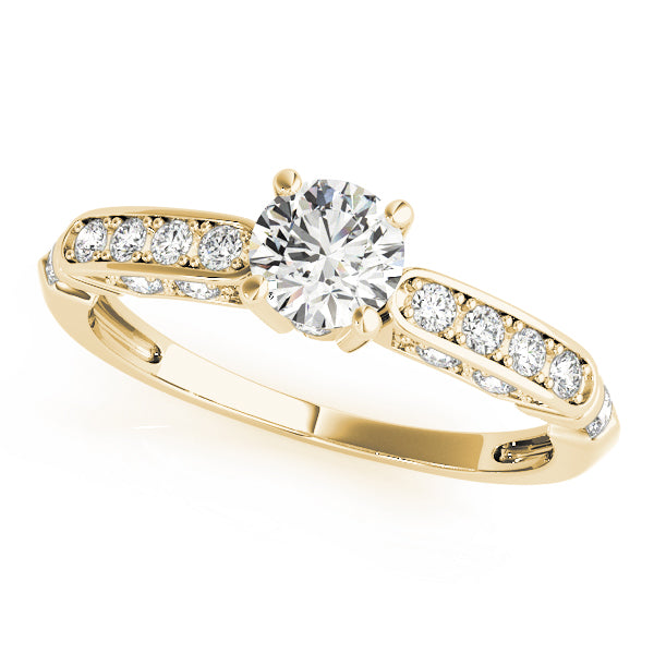 Round Single Row Channel Set Diamond Engagement Ring · 0.78 ct tw