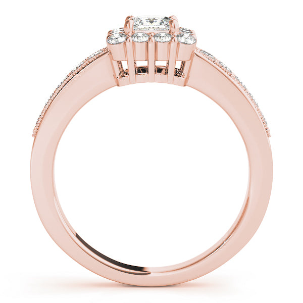 Square Halo & Cushion Diamond Engagement Ring · 0.90 ct tw