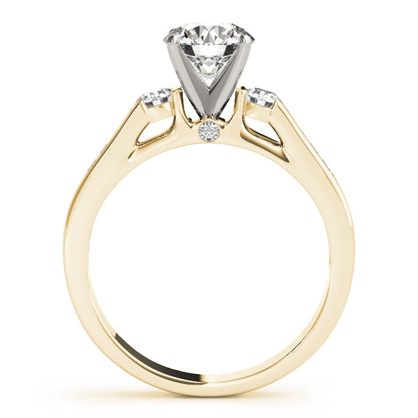 Round Three-Stone Diamond Engagement Ring · 0.44 ct tw