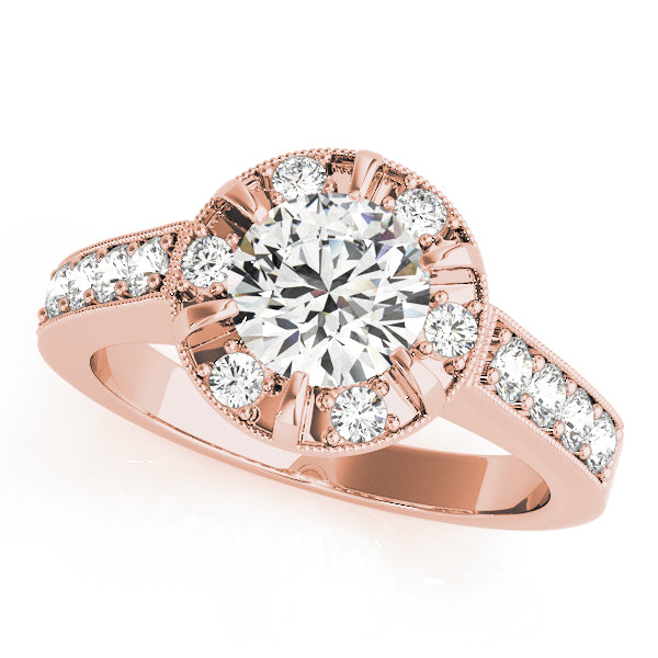 Round Halo Diamond Engagement Ring · 1.80 ct tw