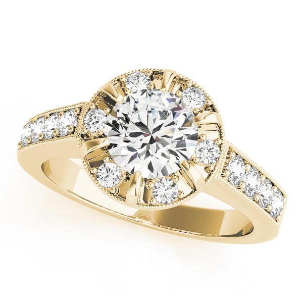 Round Halo Diamond Engagement Ring · 1.80 ct tw