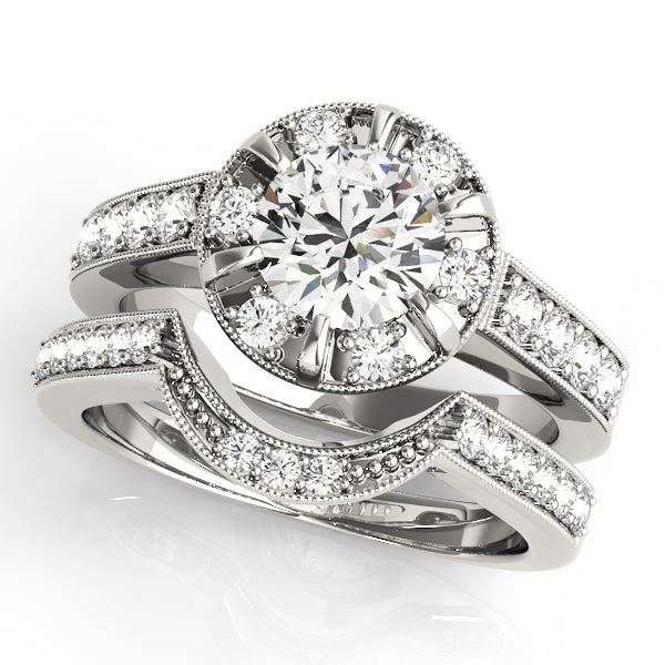 Round Halo Diamond Engagement Ring · 1.80 ct tw