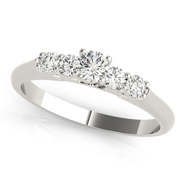 Round Single Row Prong Set Diamond Engagement Ring · 0.35 ct tw