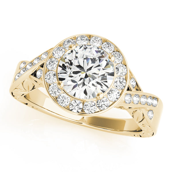 Round Halo Diamond Engagement Ring · 1.71 ct tw