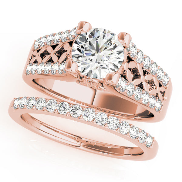 Round Multi-Row Diamond Engagement Ring · 1.28 ct tw