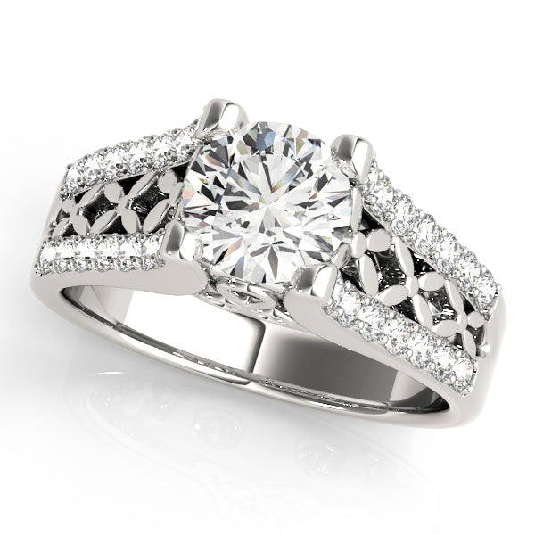 Round Multi-Row Diamond Engagement Ring · 1.28 ct tw