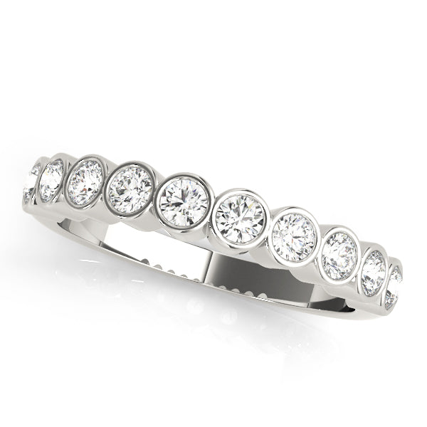 Bezel Set Diamond Wedding Band · 0.40 ct tw