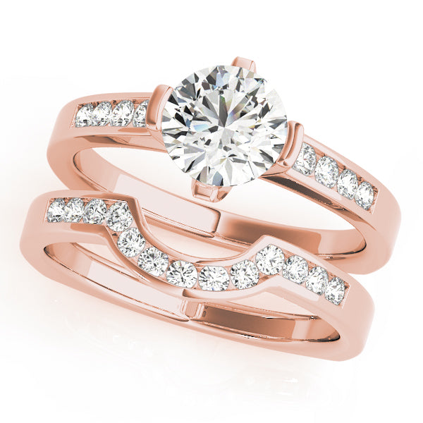 Round Single Row Channel Set Diamond Engagement Ring · 1.23 ct tw