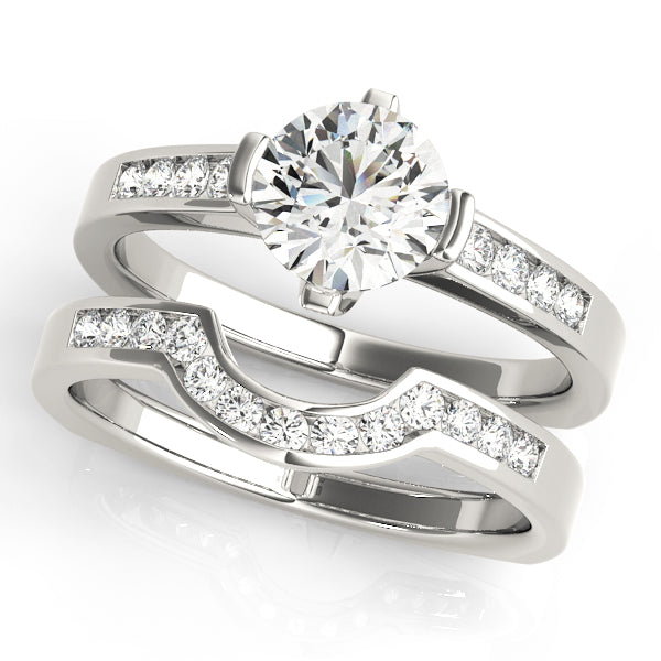 Round Single Row Channel Set Diamond Engagement Ring · 1.23 ct tw