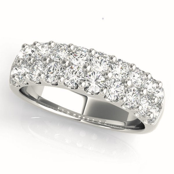 Double Row Diamond Wedding Band · 0.88 ct tw