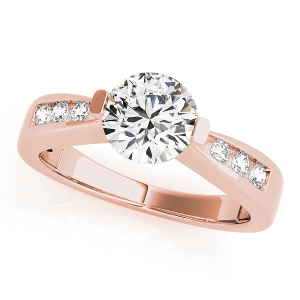 Round Single Row Channel Set Diamond Engagement Ring · 1.15 ct tw