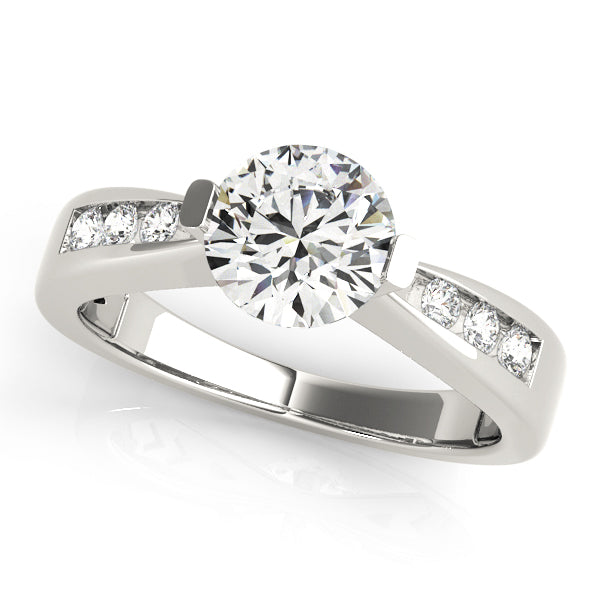 Round Single Row Channel Set Diamond Engagement Ring · 1.15 ct tw