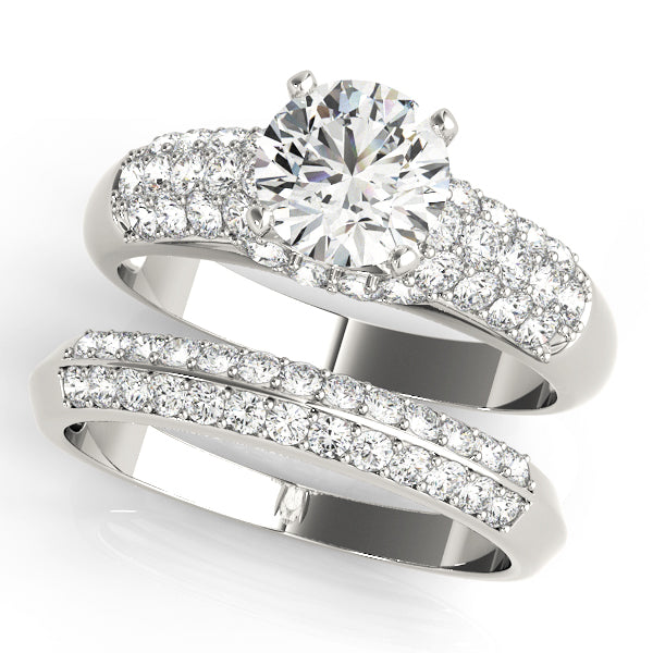 Pave Diamond Engagement Ring · 0.51 ct tw