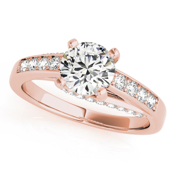 Round Single Row Prong Set Diamond Engagement Ring · 0.72 ct tw